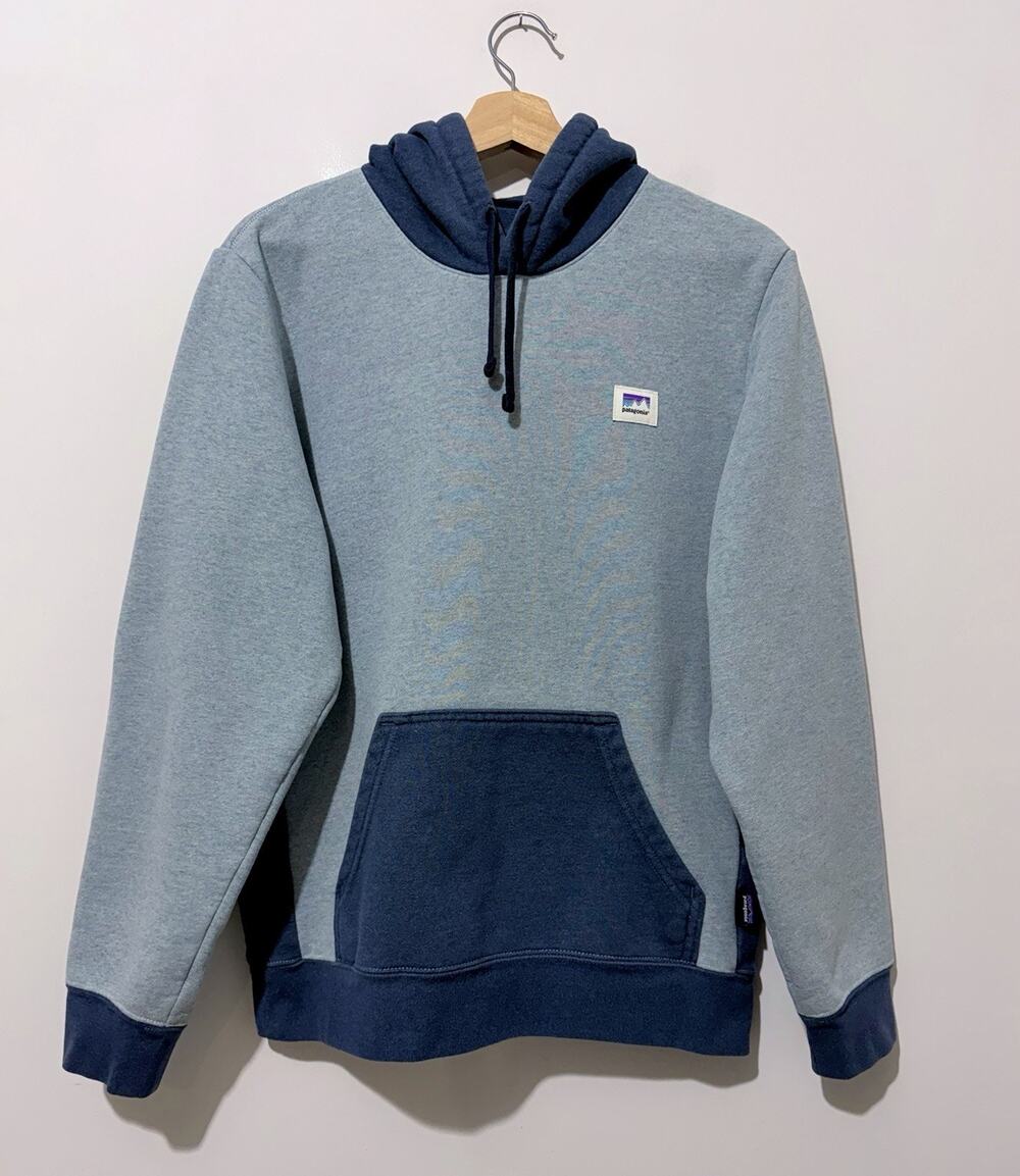 Patagonia Unisex Shop Sticker Uprisal Hoody S Blue Navy Pullover Pockets Logo